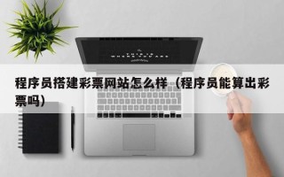 定州程序员搭建彩票网站怎么样（程序员能算出彩票吗）
